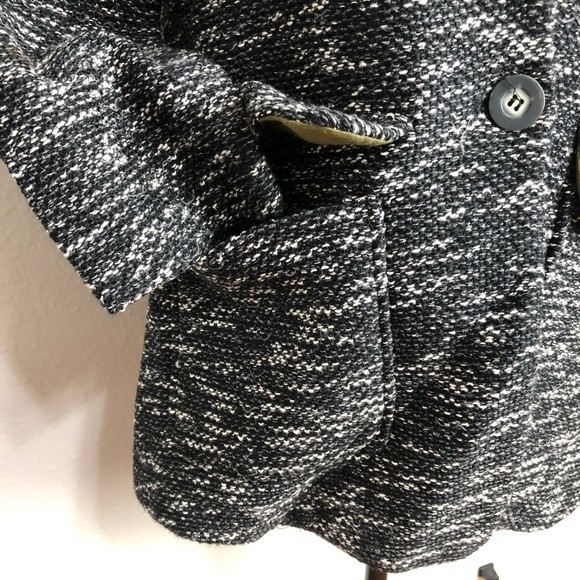 ANTHROPOLOGIE Elevenses Tweed Minka Coat Black S - Picture 9 of 14